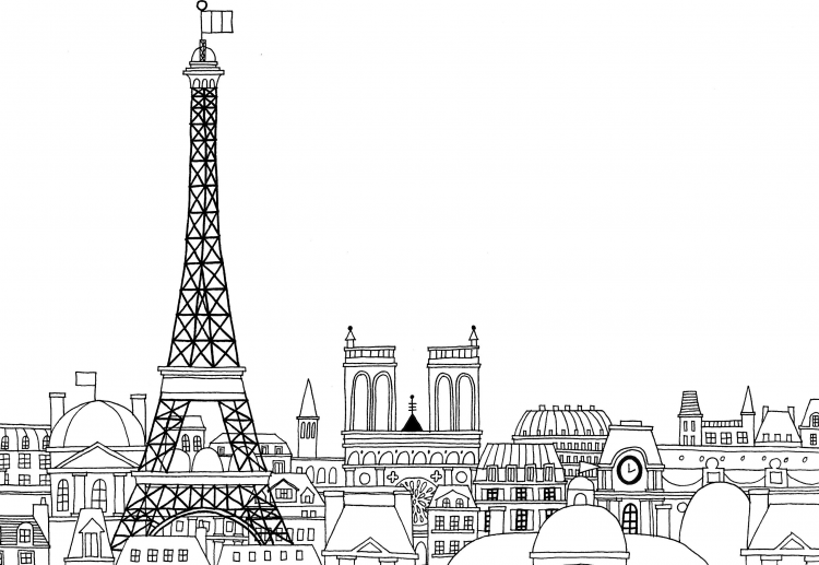 Франция раскраска для детей