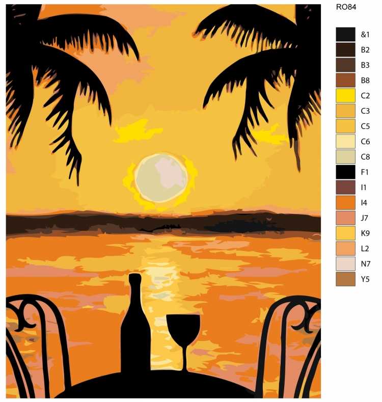 Картины по номерам силуэт
