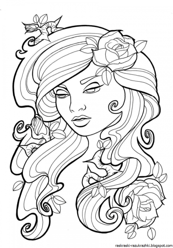 Раскраски для девочек 12 лет сложные