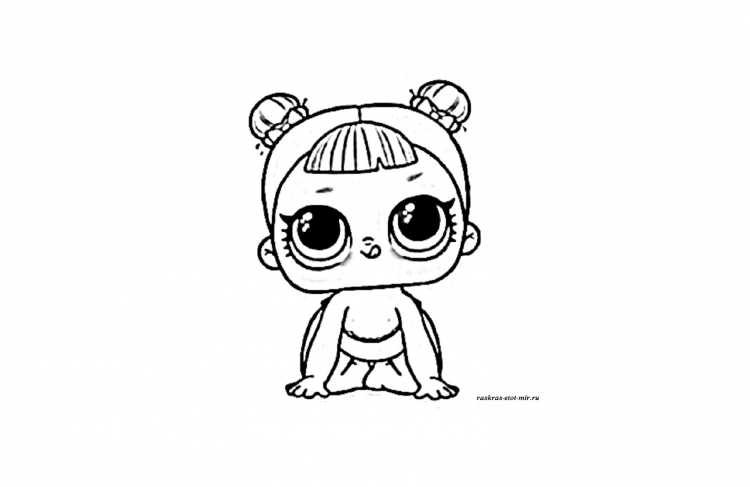 Раскраски для детей ЛОЛ малышки