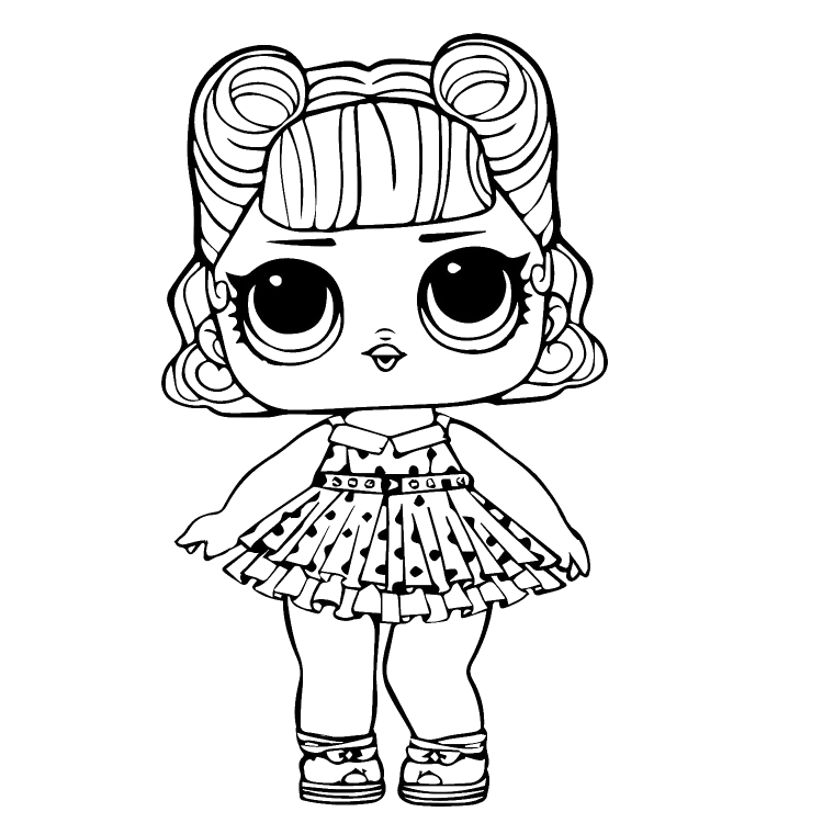 Раскраска ЛОЛ Мисс панк