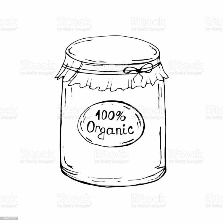 Рисование банка с вареньем