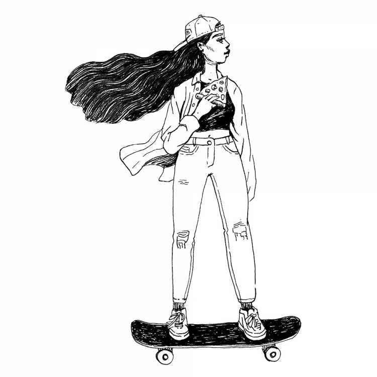 Раскраски для мальчиков скейтборд