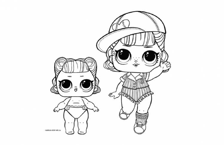 Кукла ЛОЛ raskraska