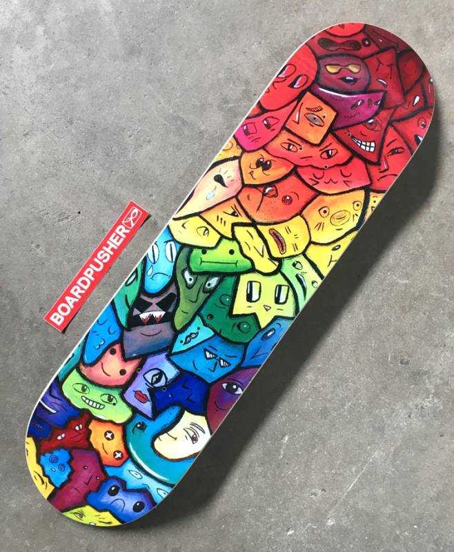 Мальчик на скейте раскраска