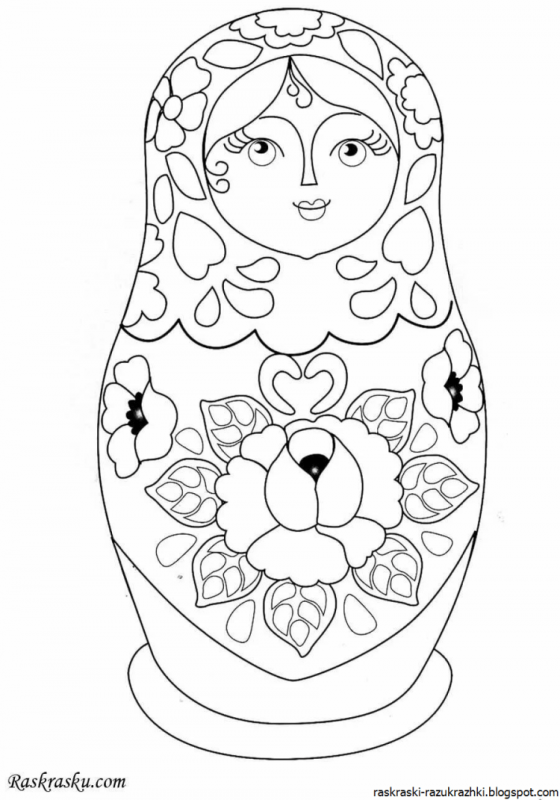 Матрешка роспись для детей