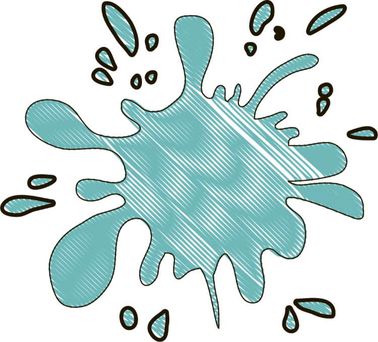 Картина водяные Кляксы