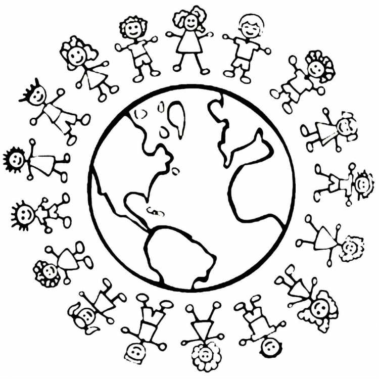 День защиты детей раскраска