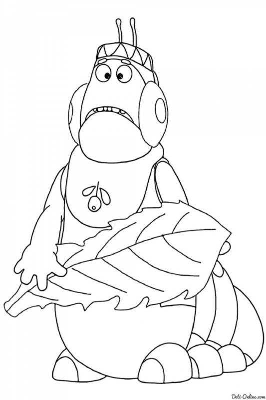 Раскраски Лунтик корней Корнеевич