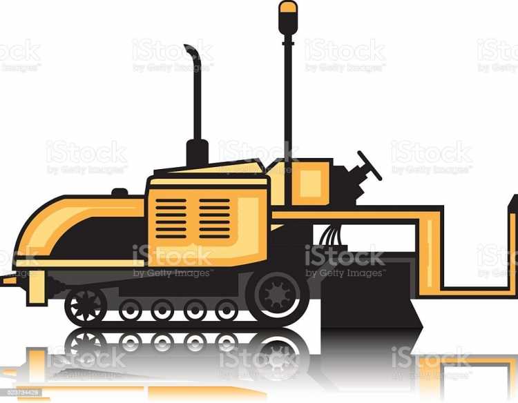 Бульдозер вектор силуэт