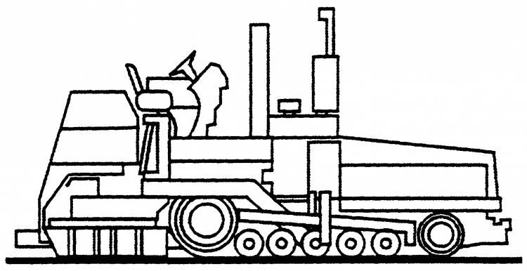 Асвальто укладчик раскраска