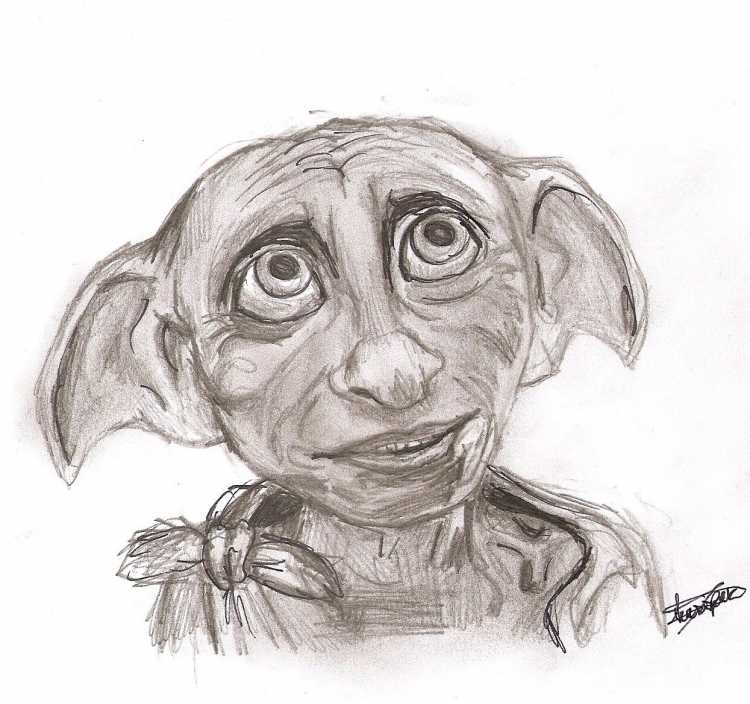 Нарисовать Dobby из Гарри Поттера