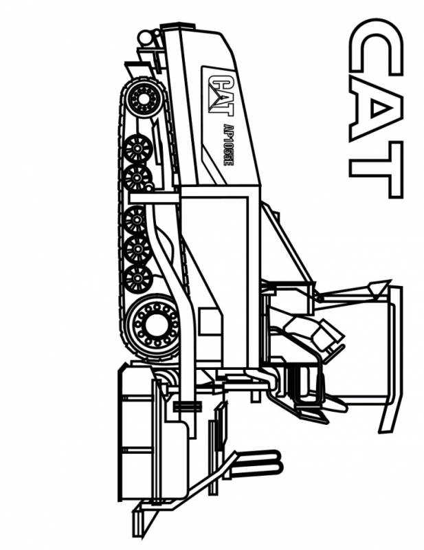 Раскраска асфальтоукладчика