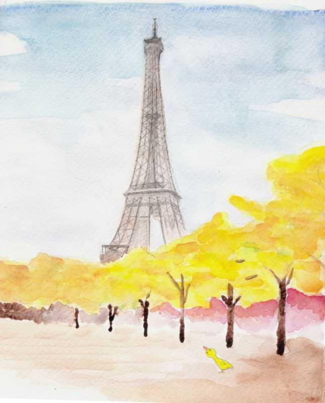 Детские рисунки на тему Франция