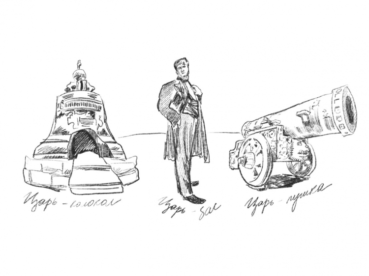 Царь пушка Москва рисунок