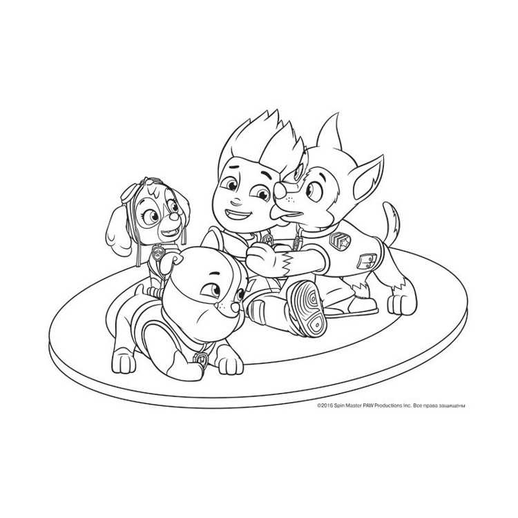 Раскраска "Щенячий патруль"