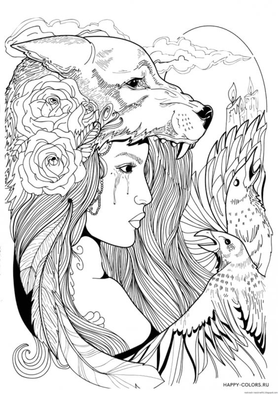 Раскраски для девочек очень красивые