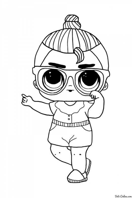 Кукла ЛОЛ дива раскраска