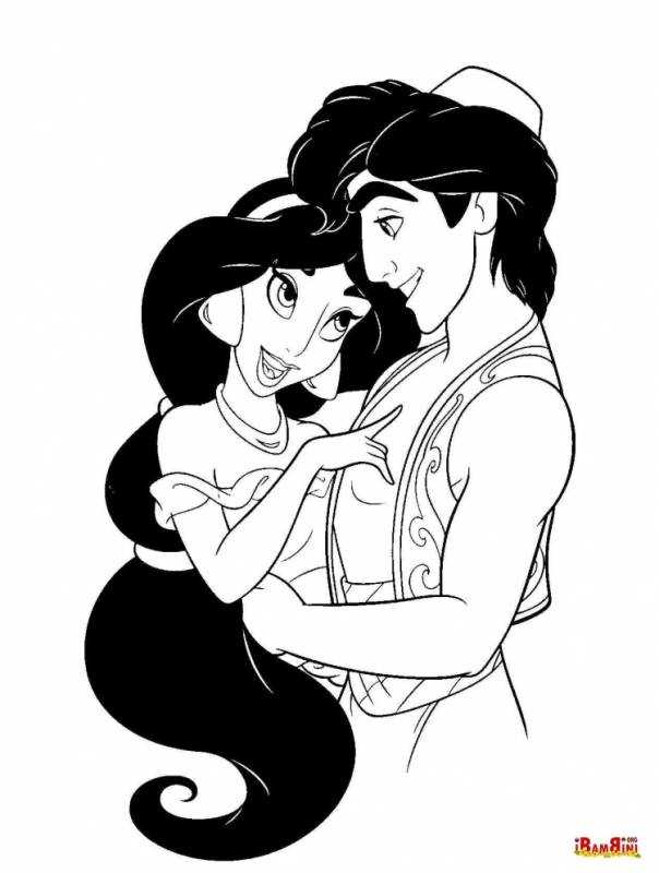 Раскраска алладин и Волшебная лампа