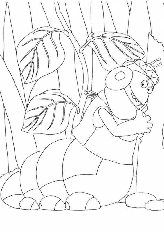 Лунтик раскраска Вупсень и Пупсень