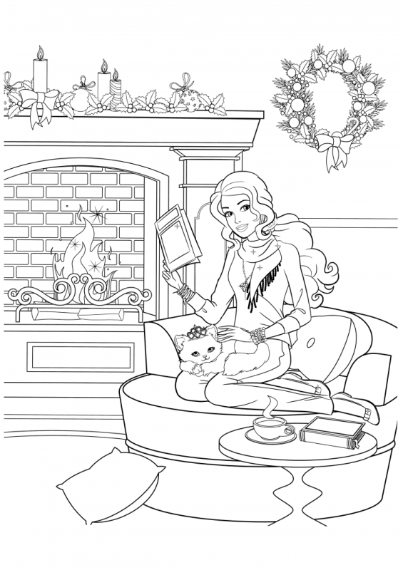 Домик Барби раскраска