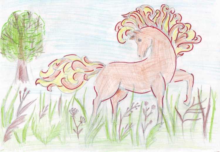 Рисунок к сказке Сивка бурка карандашом