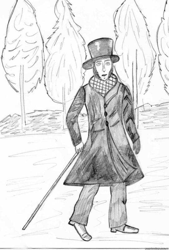 Раскраска Пушкина у Лукоморья дуб зеленый