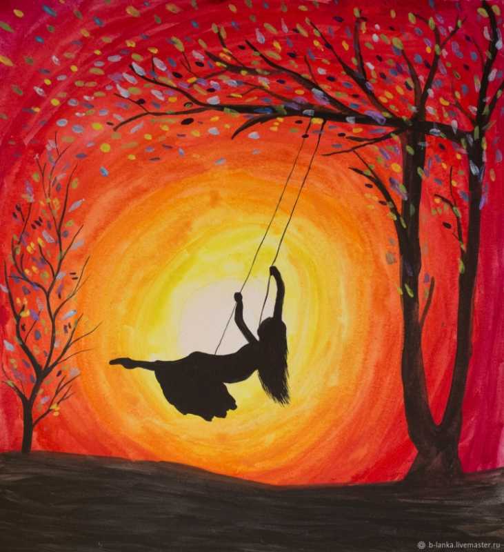 Силуэтная живопись для детей