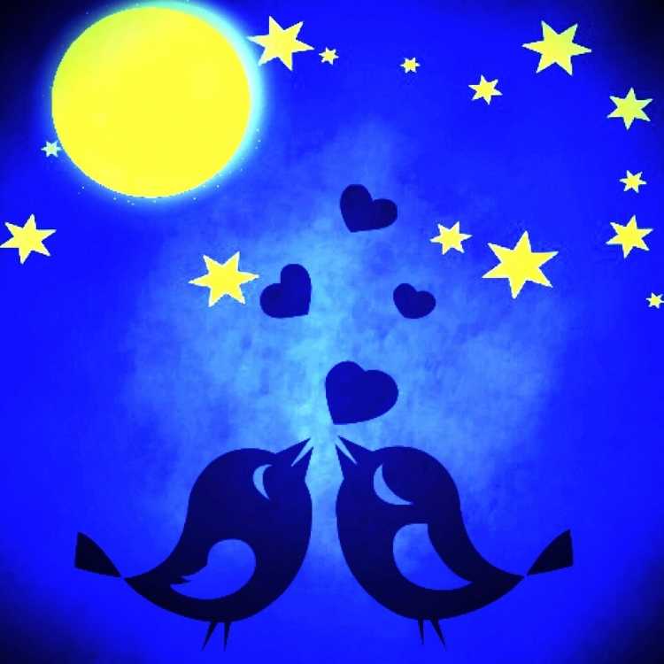 Рисовать луну и звезды