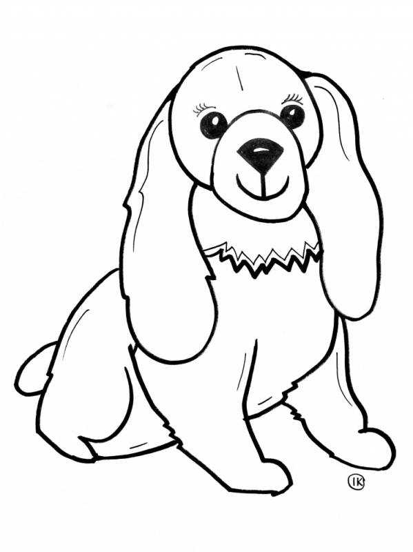 Разукрашки для детей собачки