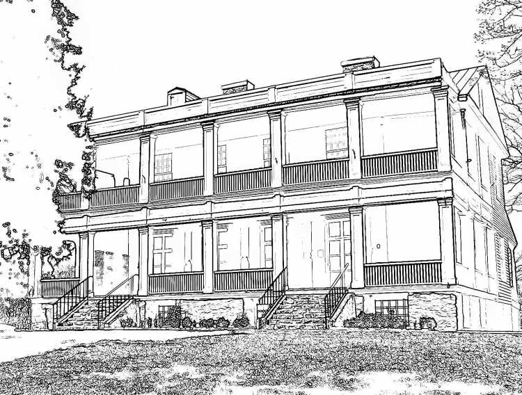 Дом раскраска