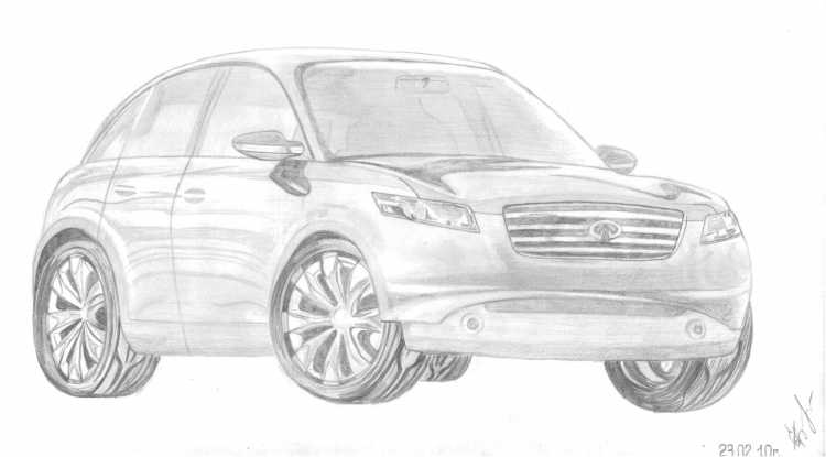 Инфинити fx35 рисунок