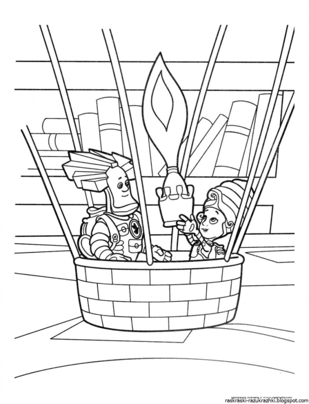 Фиксик Папус раскраска