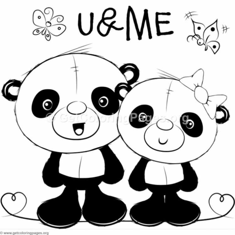 Раскраска Панда