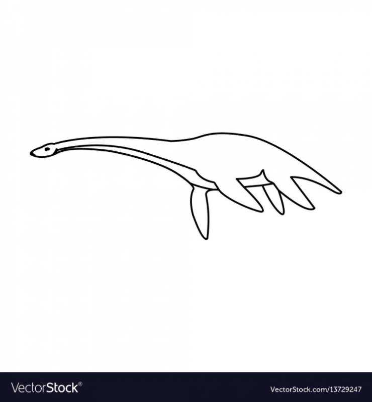 Плезиозавр арт стилизованный