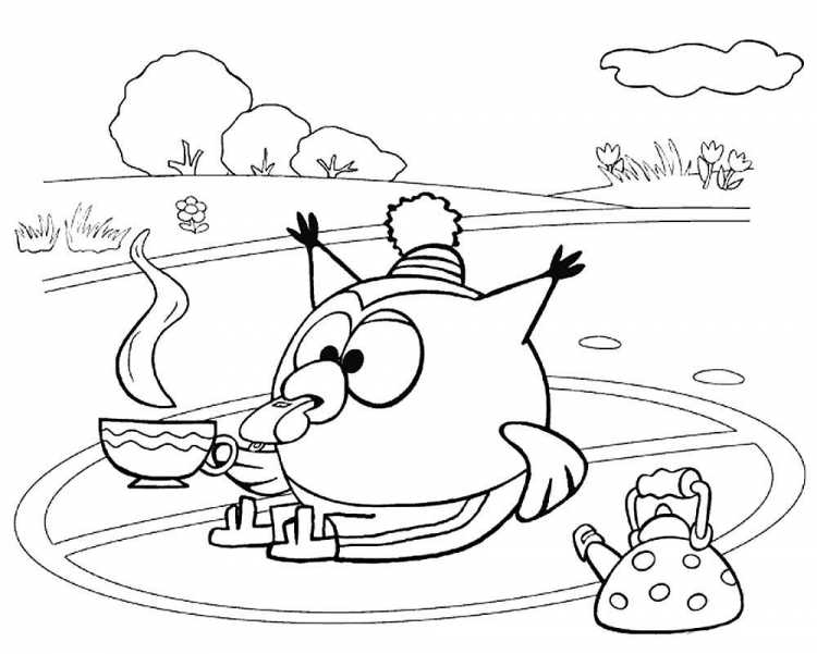 Супер раскраска Смешарики