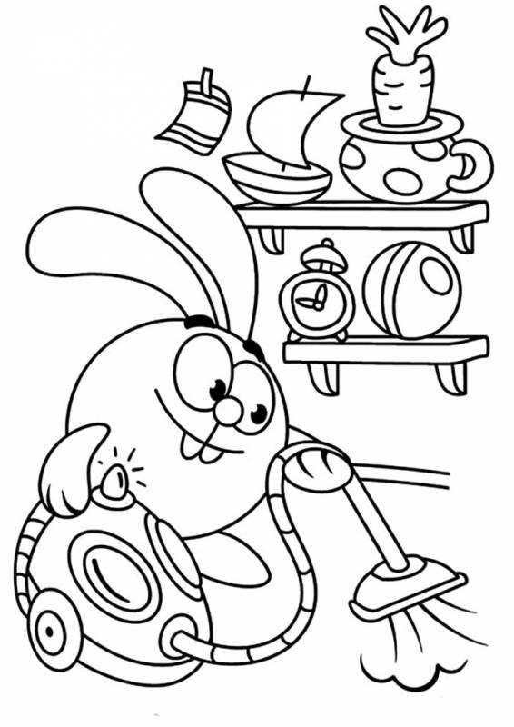 Детские раскраски Смешарики