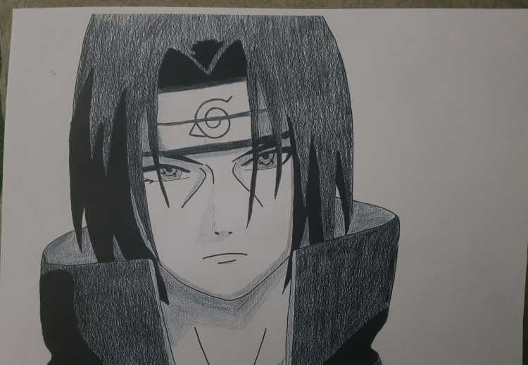 Аниме рисовка Итачи