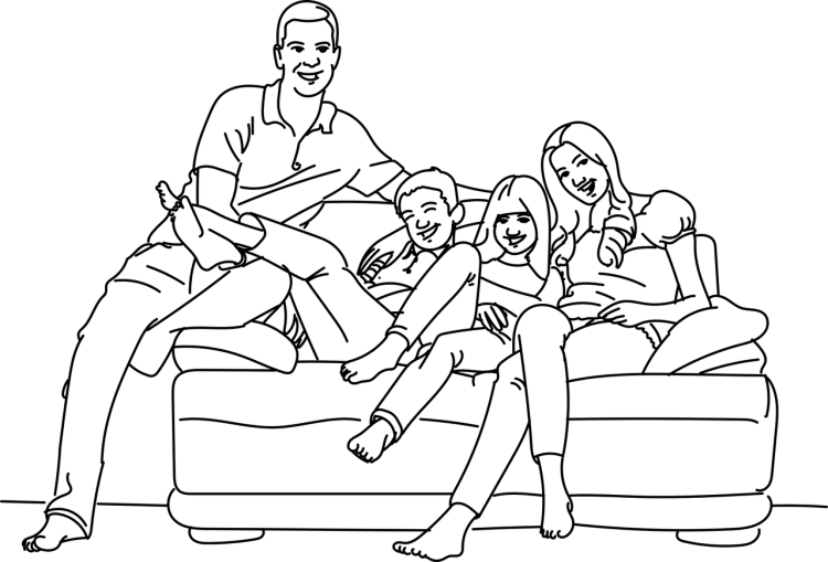 Рисунок моей семьи 3 человека