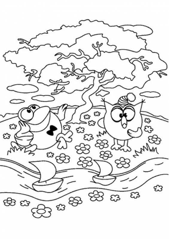 Раскраска Смешарики Люсьен