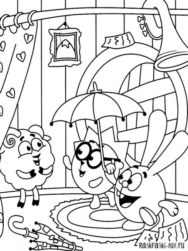 Бараш из смешариков раскраска