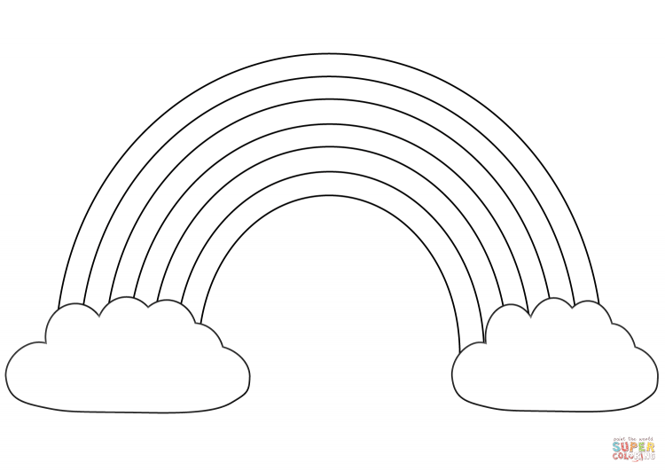 Радуга трафарет