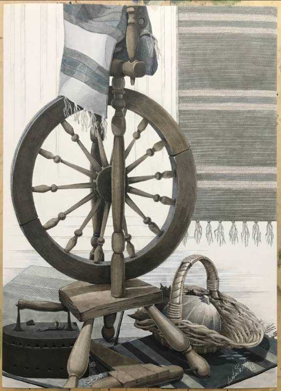 Прялка раскраска