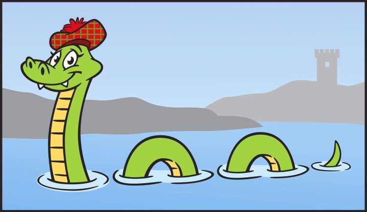 Лохнесское чудовище вектор