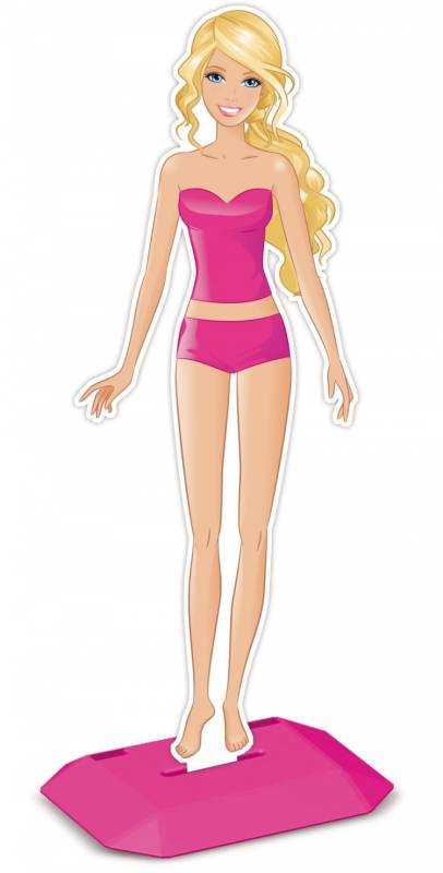 Бумажная куколка в купальнике