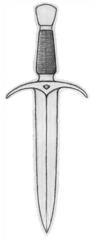 Нарисовать кинжал