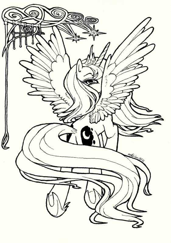 Злая Селестия раскраска