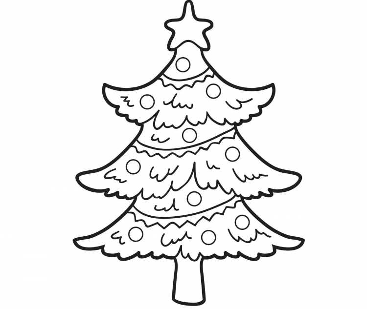 Дети наряжают елку раскраска