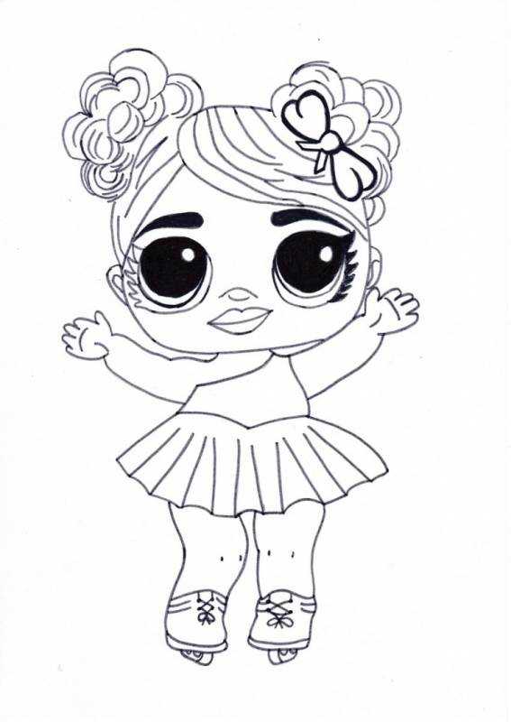 Кукла ЛОЛ Квин босс раскраска