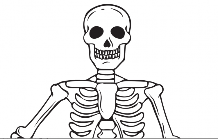 Маленький скелетик мультяшный